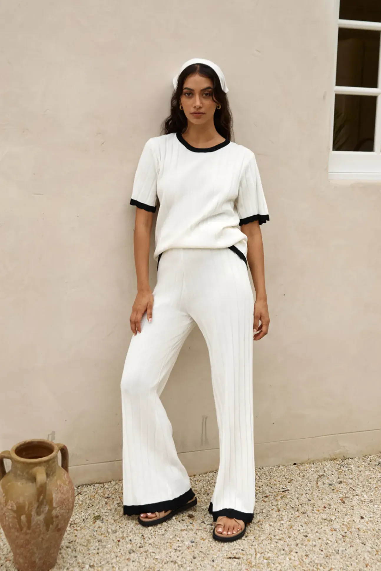 Colder Days Knit Top White