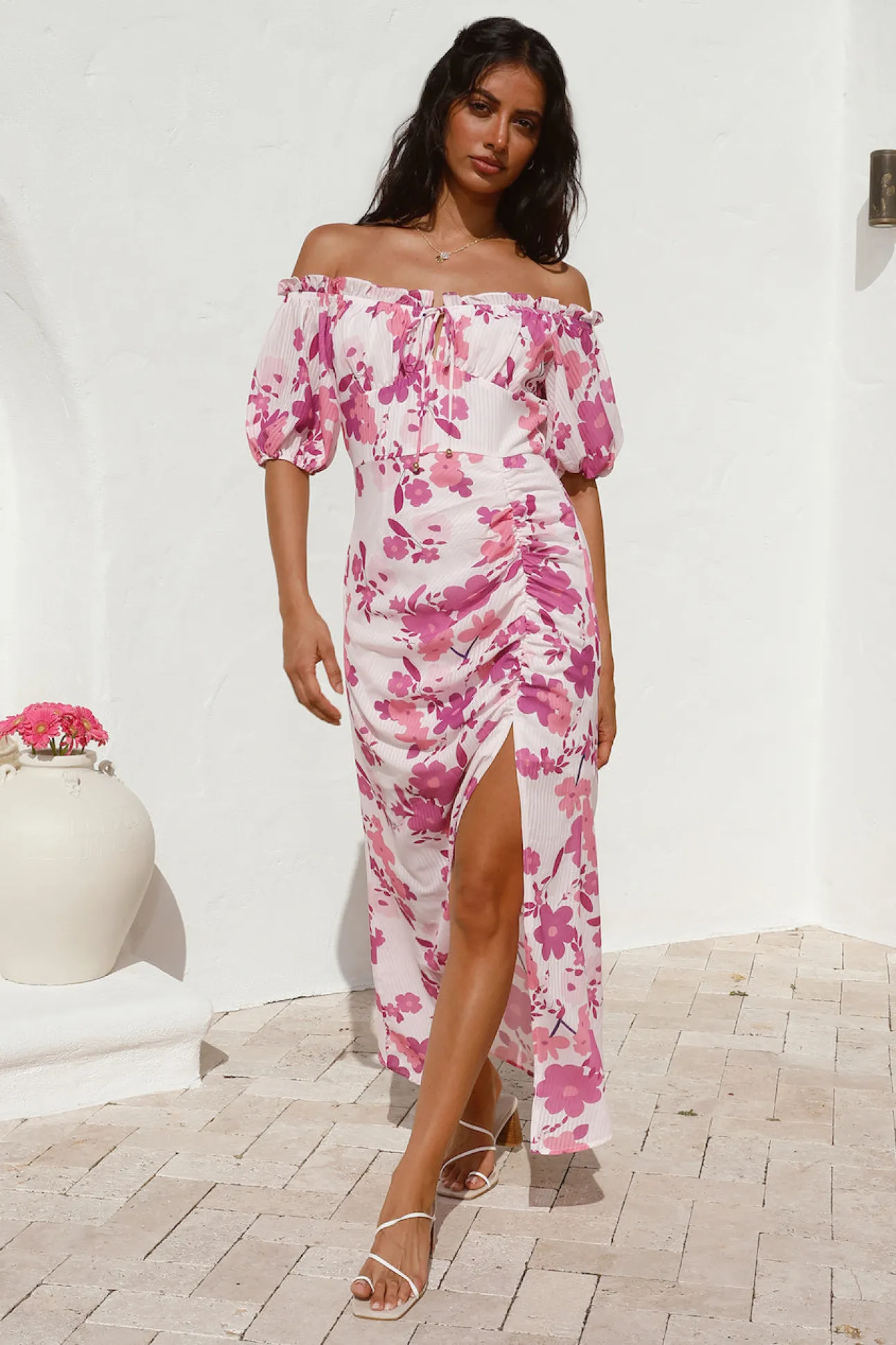 Comprehend It Midi Dress Pink