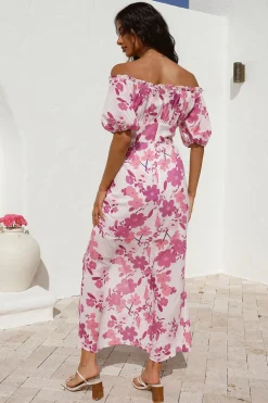 Comprehend It Midi Dress Pink