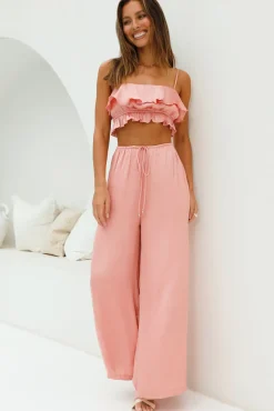 Coral Cove Satin Crop Top Orange