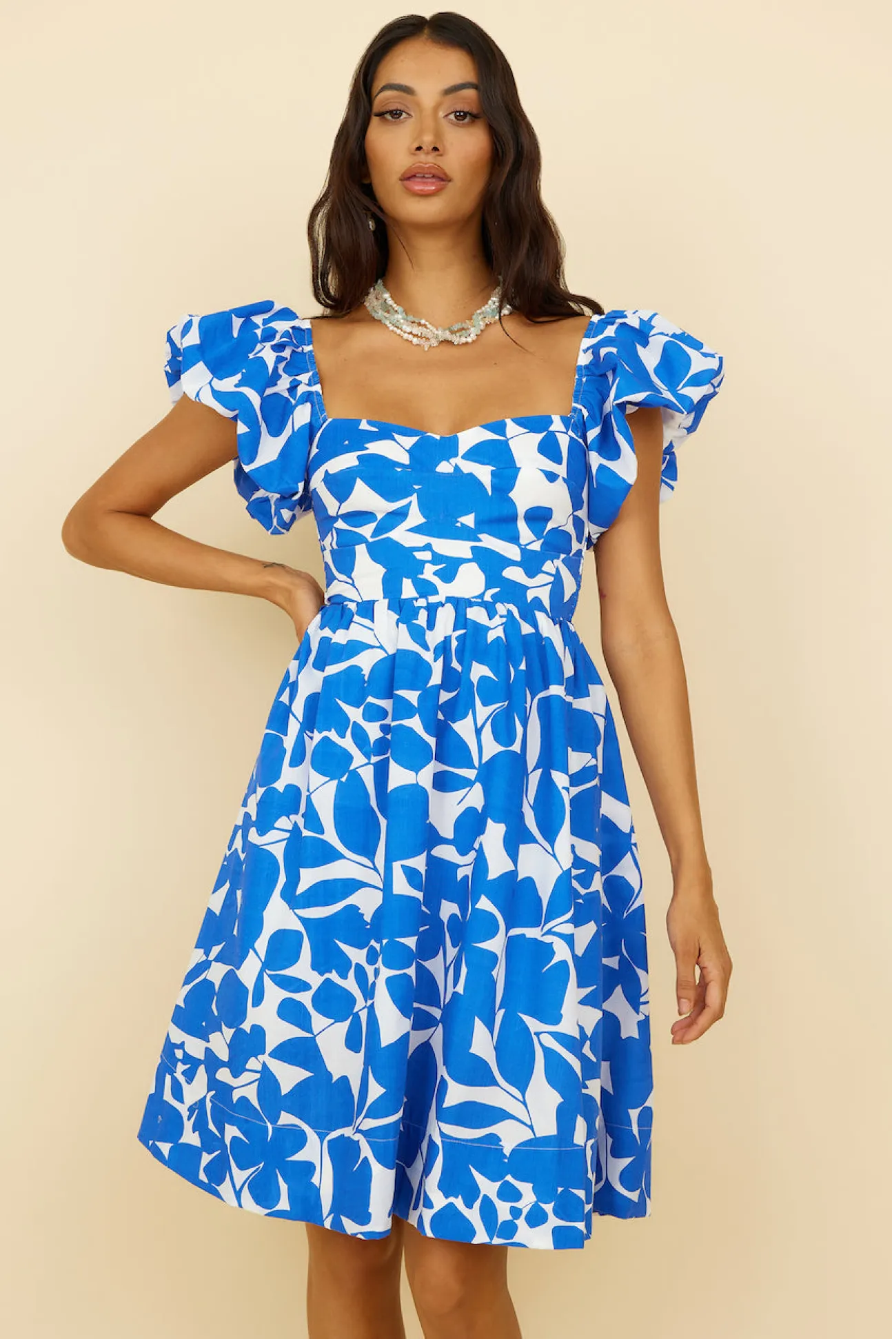 Core Values Midi Dress Blue