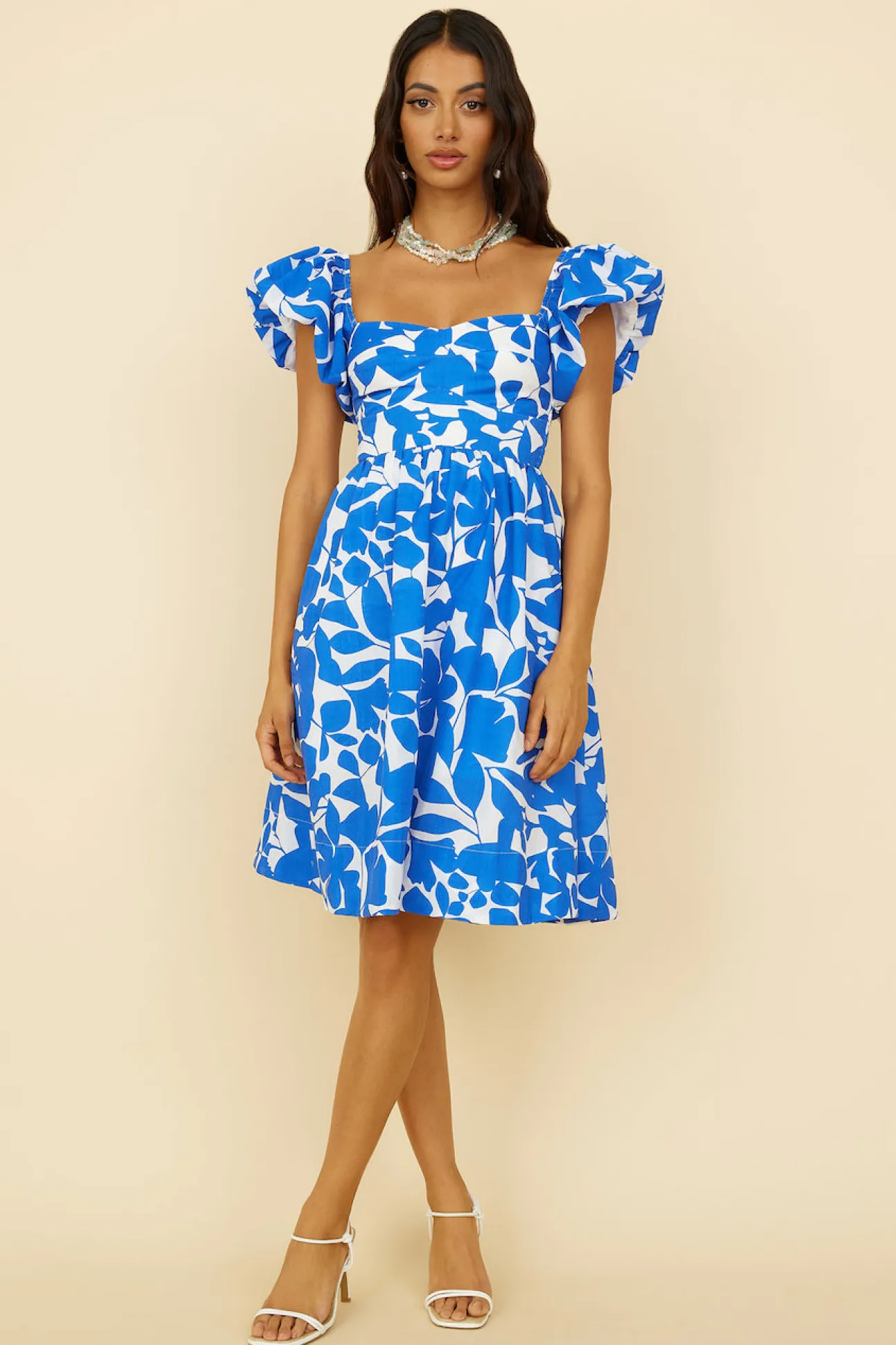 Core Values Midi Dress Blue
