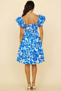 Core Values Midi Dress Blue