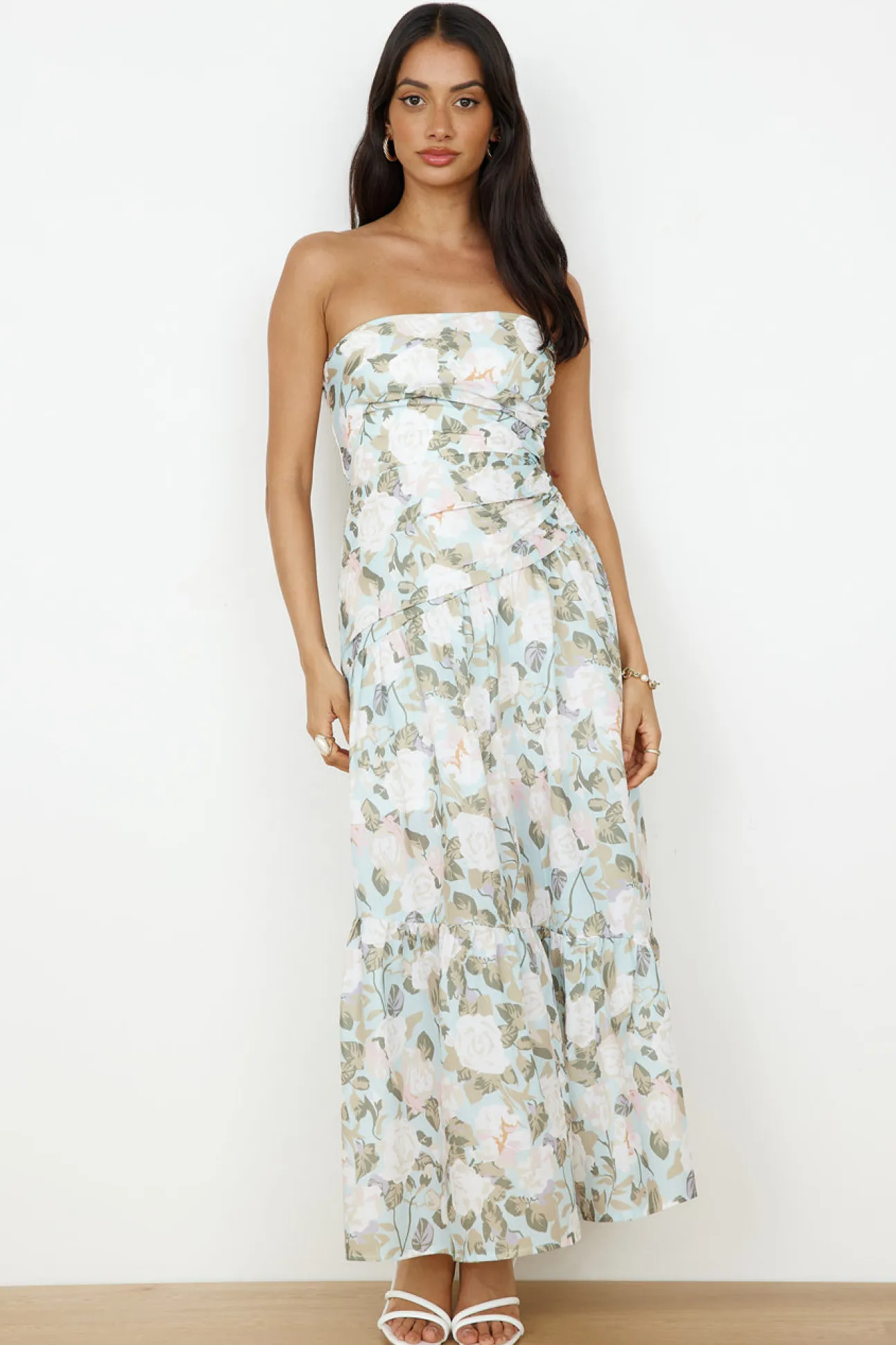 Cottage Living Maxi Dress Green