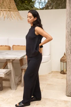 Cozy Evenings Vest Top Black