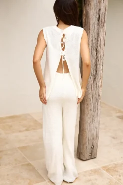 Cozy Evenings Vest Top White