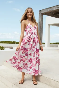 Cross My Heart Halter Maxi Dress Pink