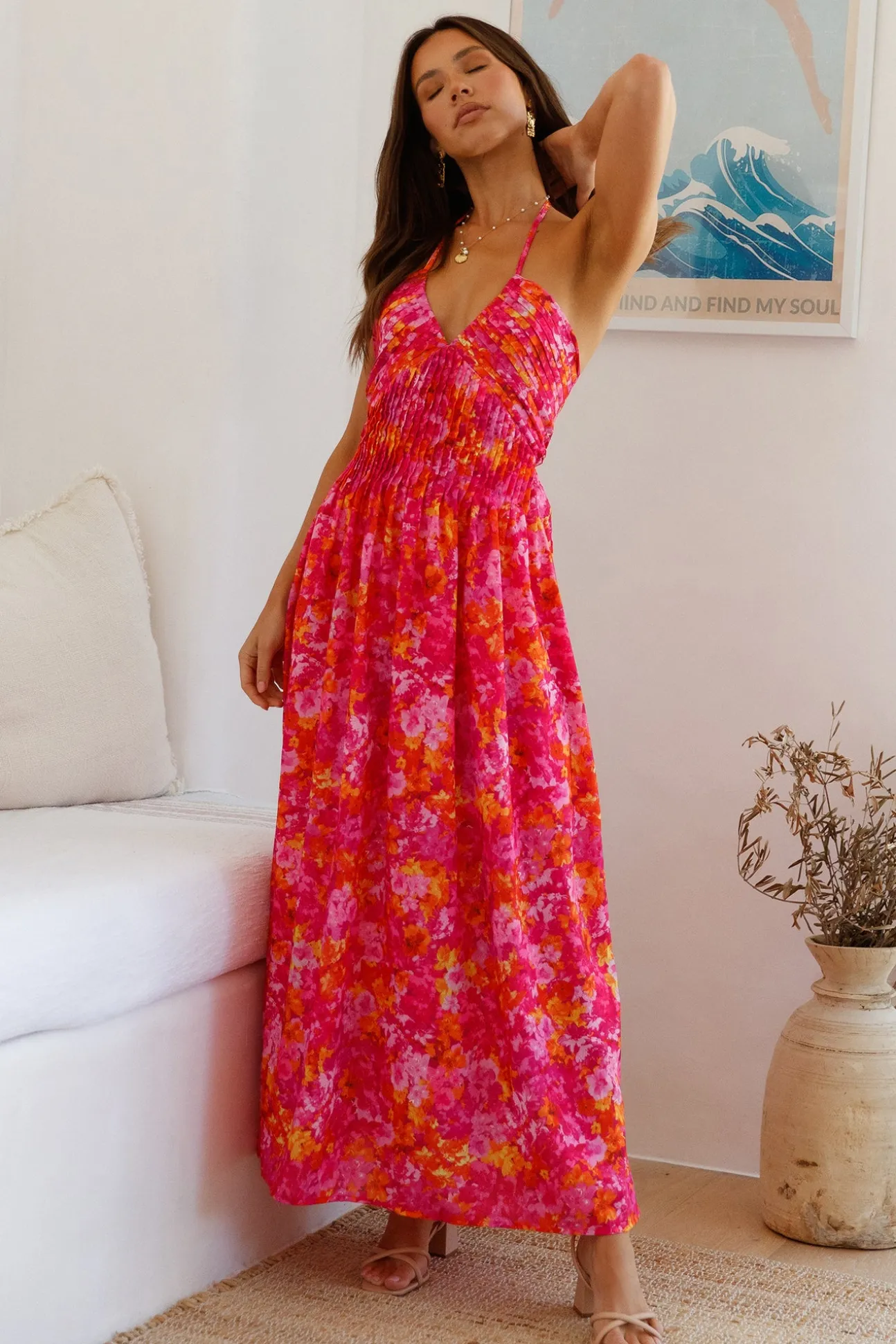 Cross My Heart Maxi Dress Pink