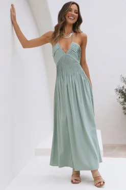 Cross My Heart Maxi Dress Sage