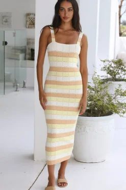 Cross My Mind Maxi Dress Yellow