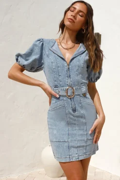 Crossroads Mini Dress Denim