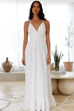 Crystal Clarity Maxi Dress White