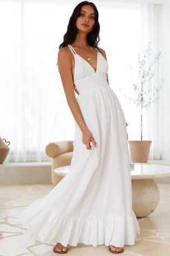 Crystal Clarity Maxi Dress White