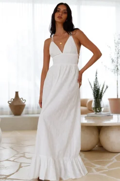 Crystal Clarity Maxi Dress White