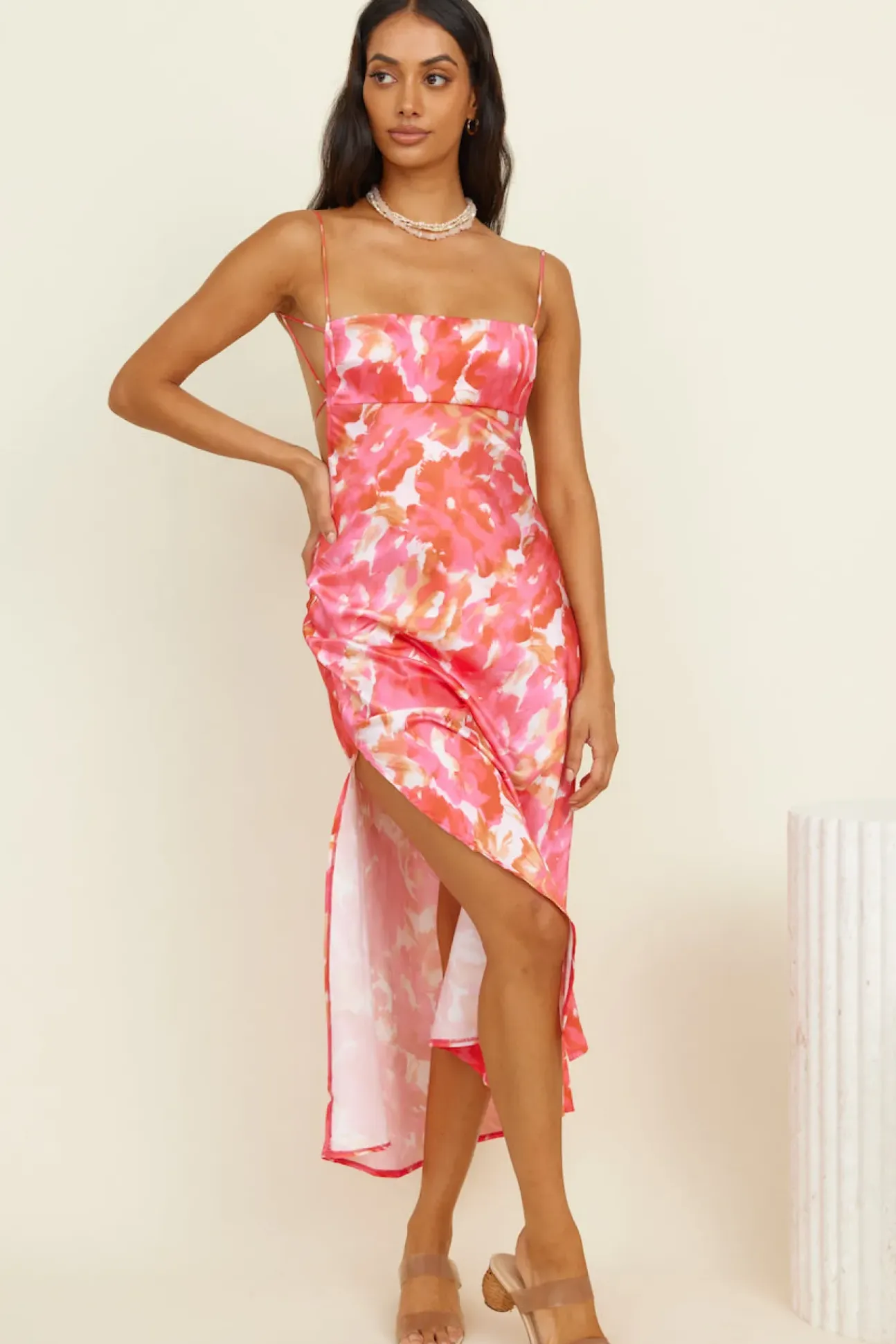 Crystal Clear Maxi Dress Pink
