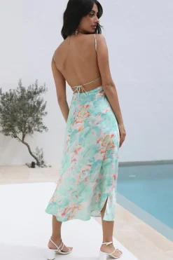 Crystal Clear Midi Dress Green