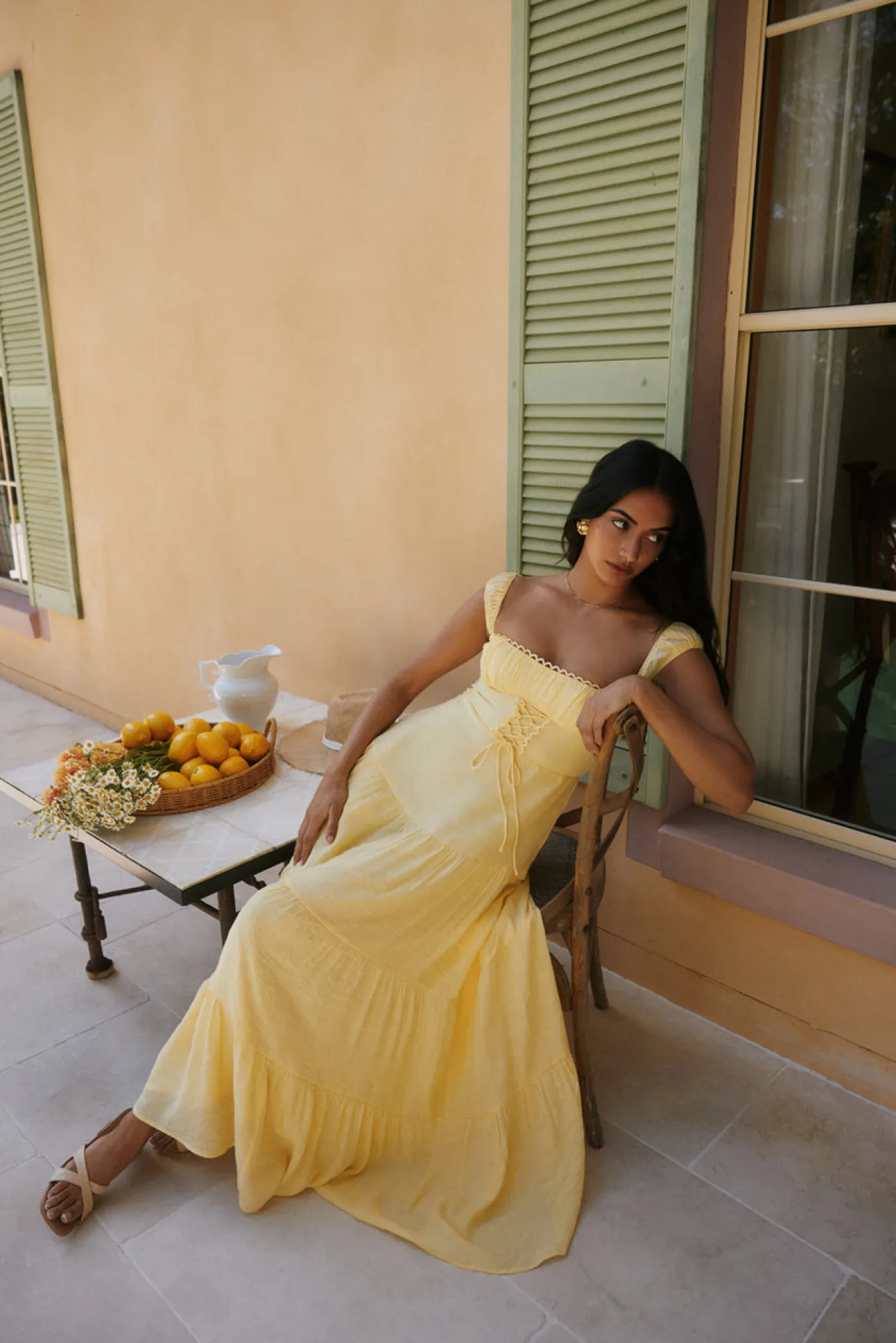 Crystal Waters Maxi Dress Yellow