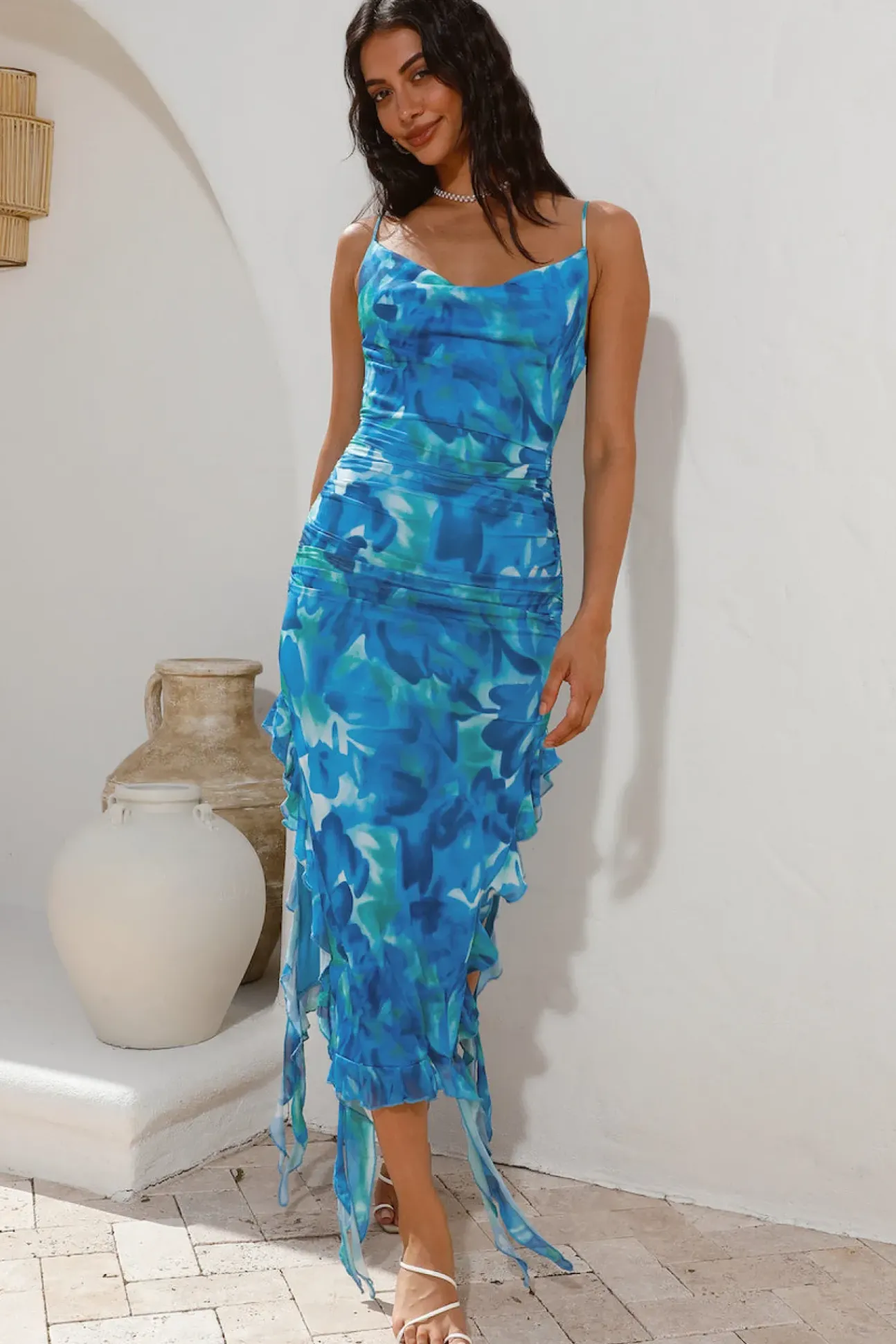Curiosity Midi Dress Blue