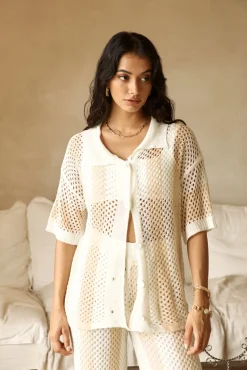 Cusp Of Wander Crochet Set Beige