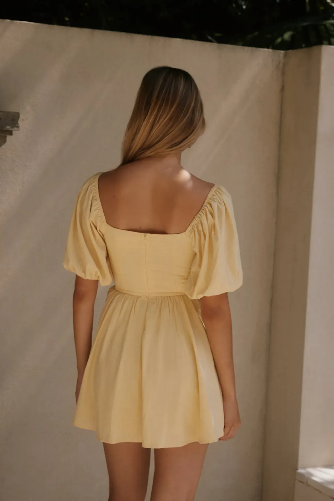 Daisy Chain Mini Dress Yellow