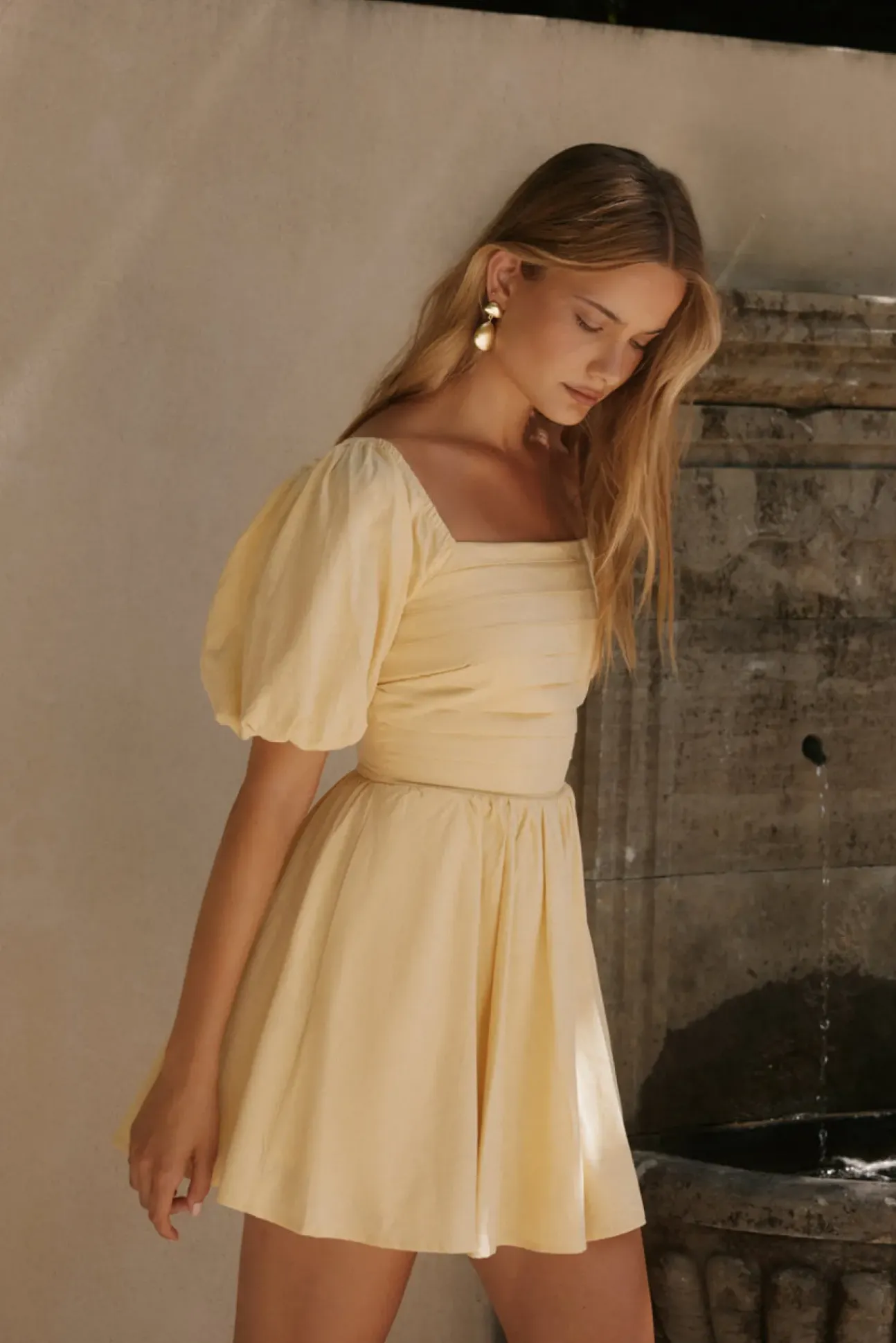 Daisy Chain Mini Dress Yellow