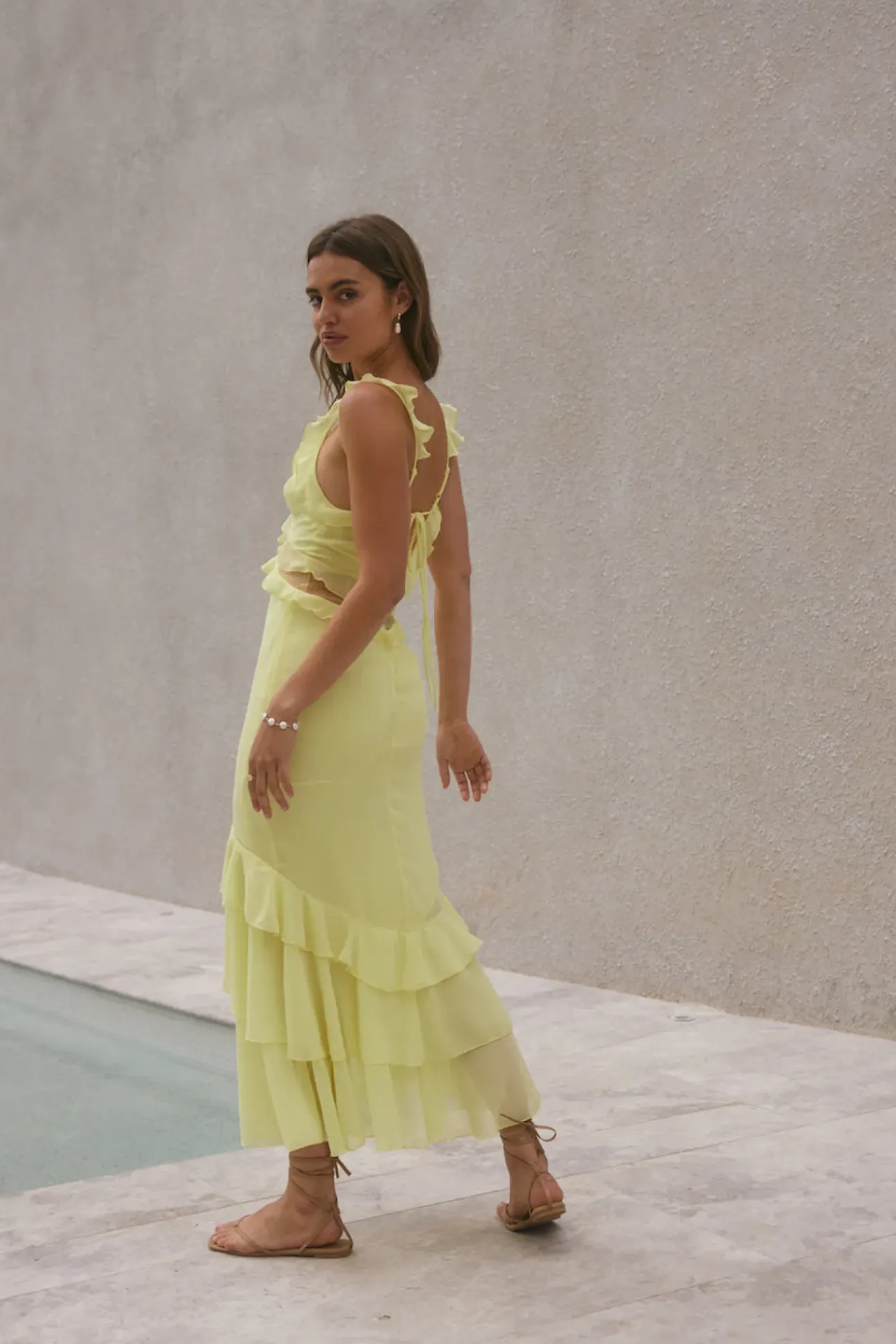 Dance Away Maxi Dress Yellow