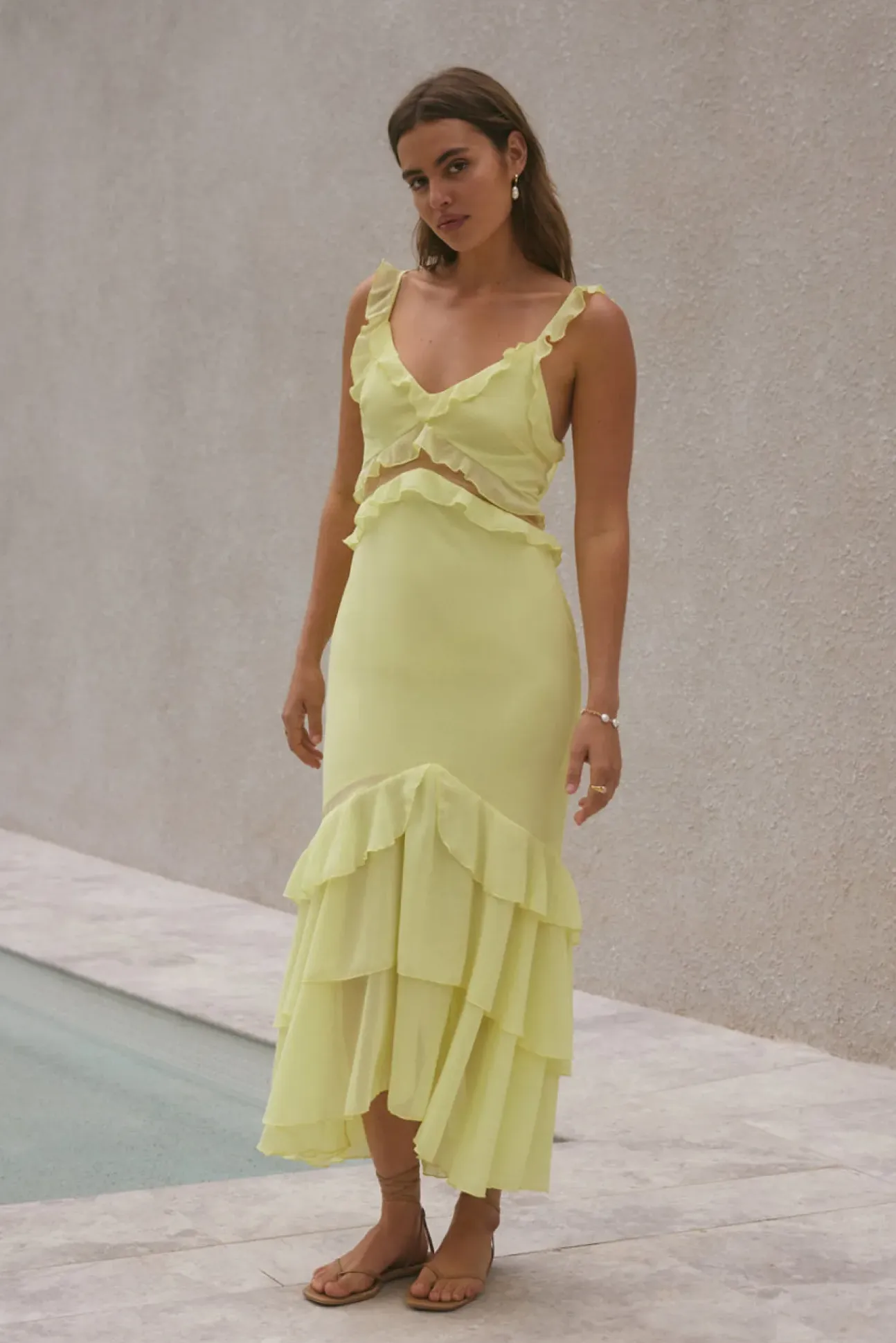 Dance Away Maxi Dress Yellow