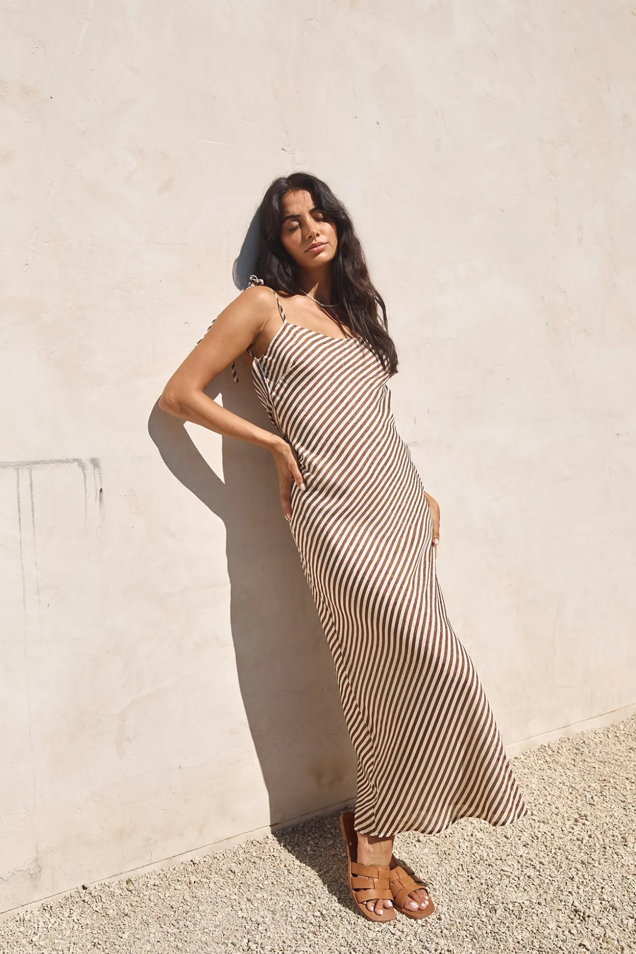 Dedicated To You Maxi Dress Brown