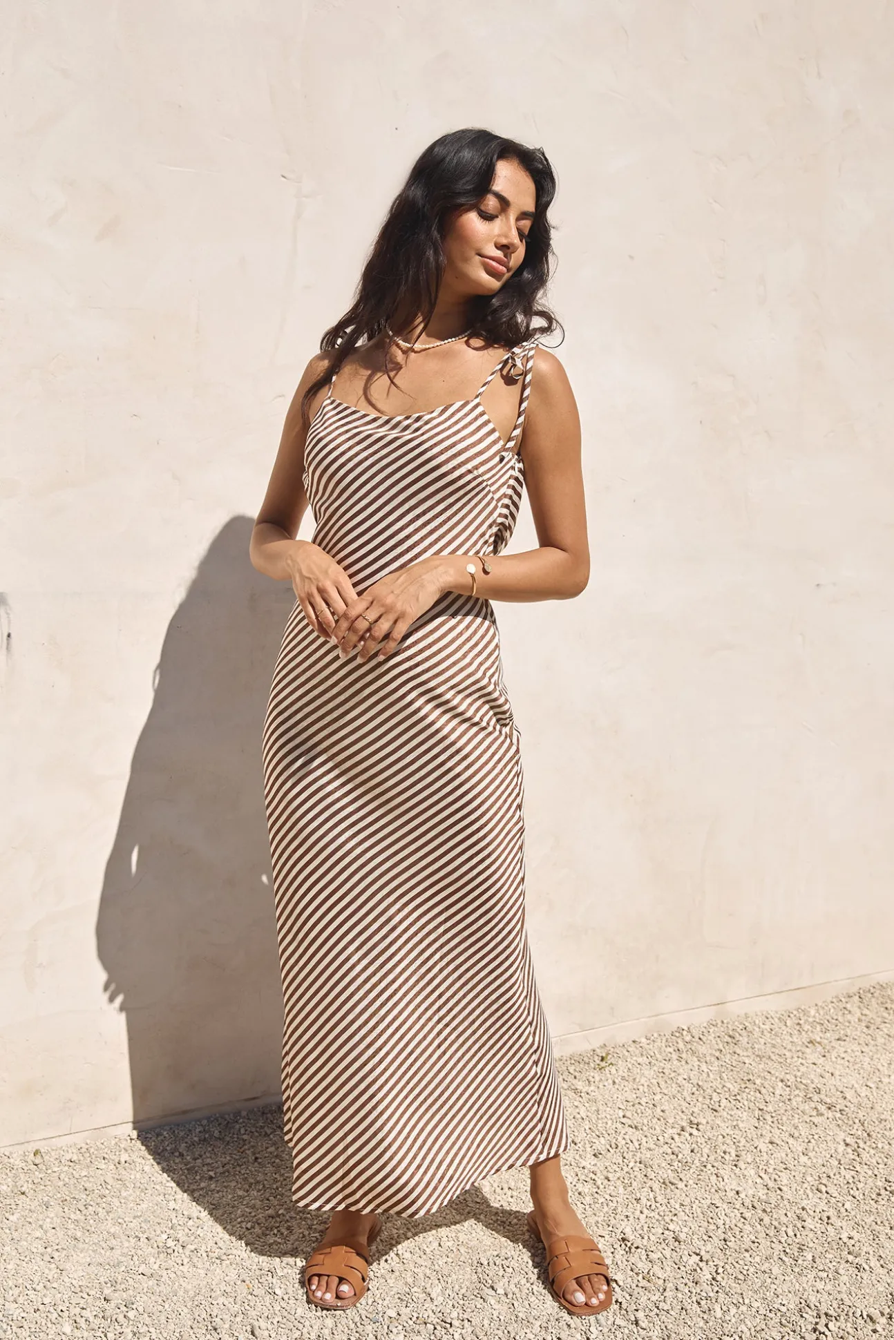 Dedicated To You Maxi Dress Brown