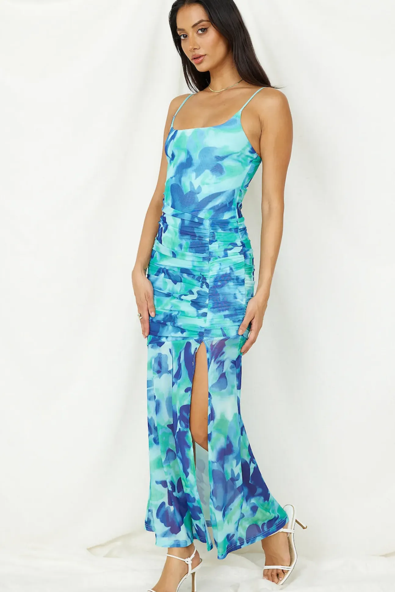 Deep Sea Dive Maxi Dress Blue