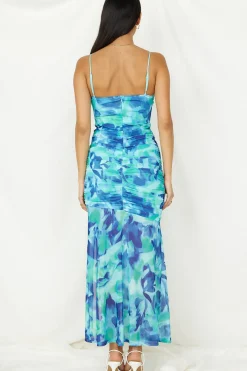 Deep Sea Dive Maxi Dress Blue