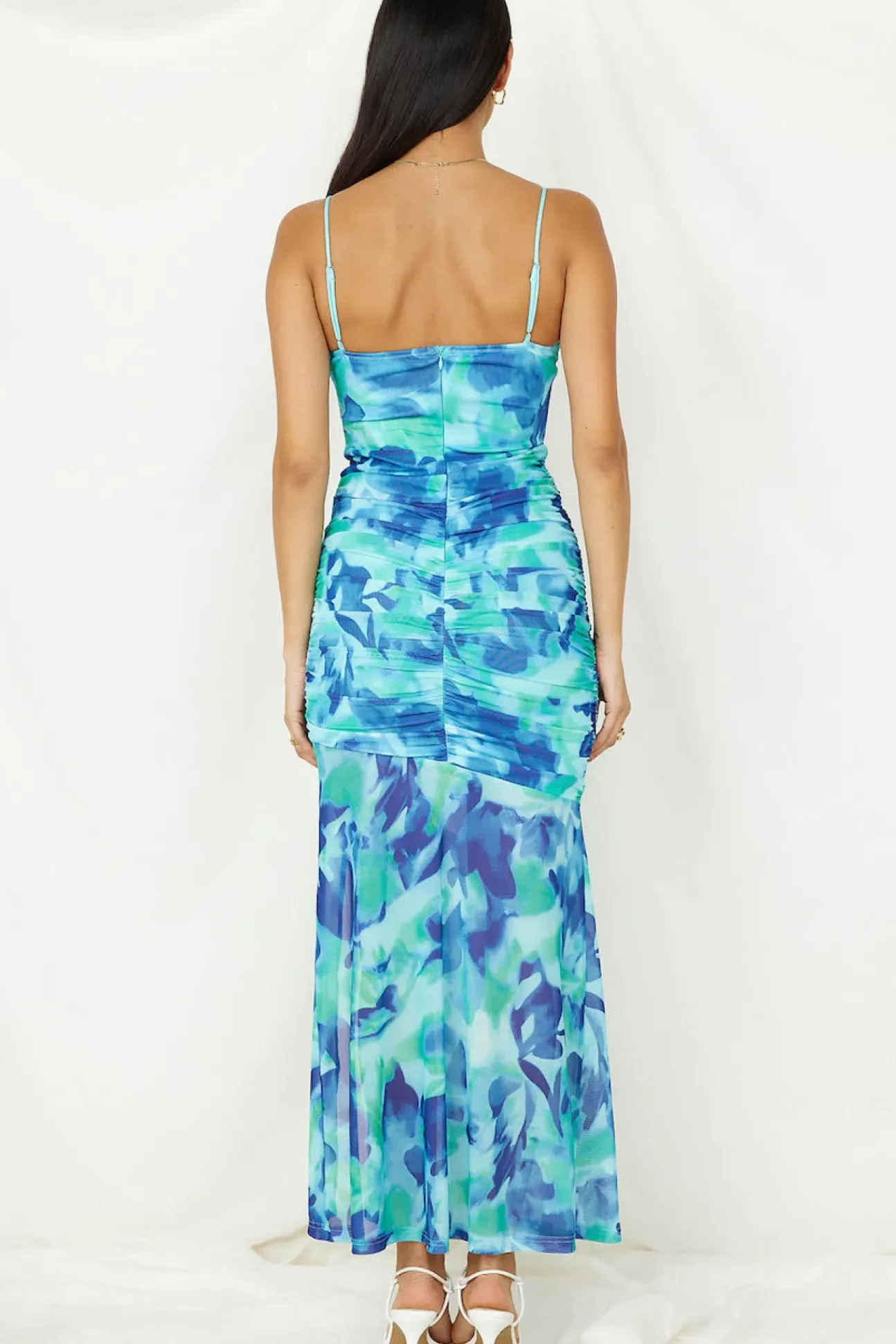 Deep Sea Dive Maxi Dress Blue