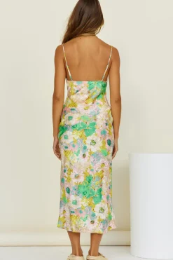 Deja Vu Dreams Midi Dress Green