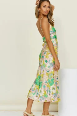 Deja Vu Dreams Midi Dress Green