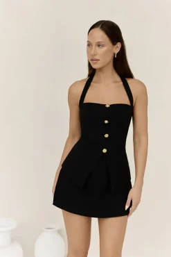 Delighted Halter Top Black
