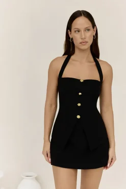Delighted Halter Top Black