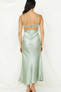 Destination Wedding Midi Dress Khaki