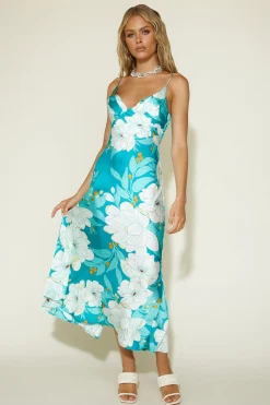 Disappear in the Clouds Maxi Dress Blue