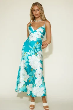 Disappear in the Clouds Maxi Dress Blue