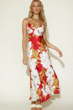Disappear in the Clouds Maxi Dress Red