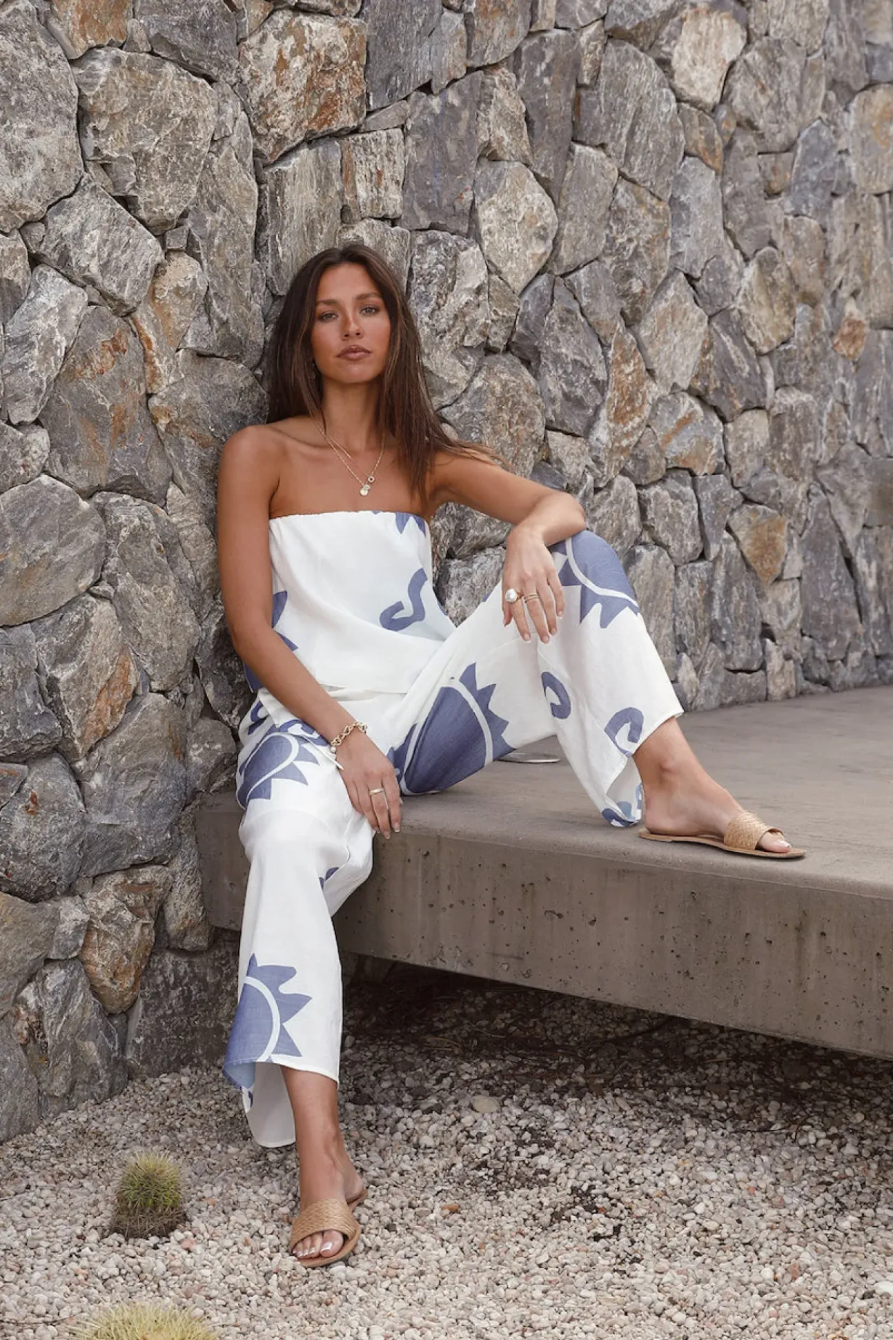 Dream Of Mykonos Crop Top Blue
