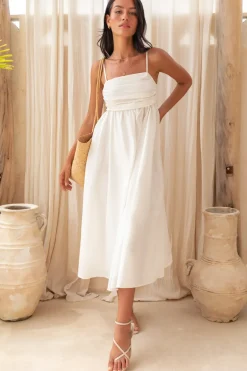 Dreamscapes Midi Dress White