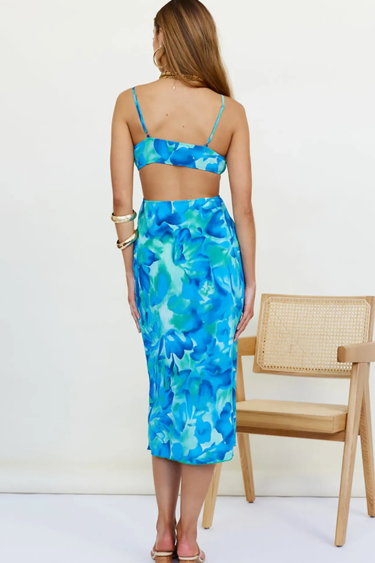 Elation Midi Dress Blue