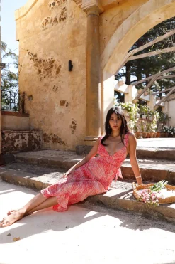 Electric Love Maxi Dress Red
