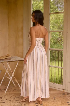 Ember and Ashes Strapless Maxi Brown