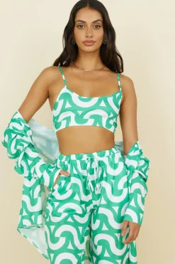 Enchanted Days Crop Top Green