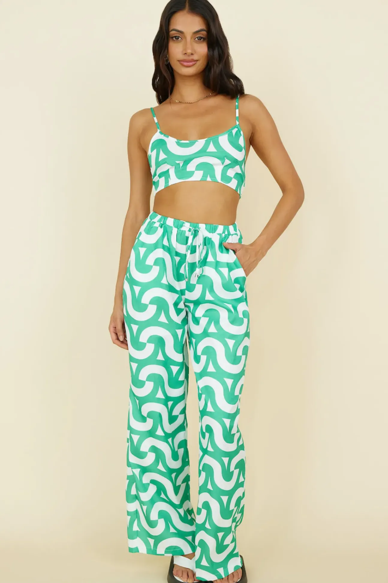 Enchanted Days Crop Top Green