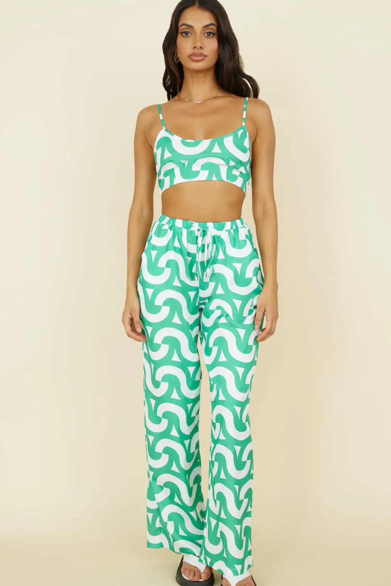 Enchanted Days Crop Top Green