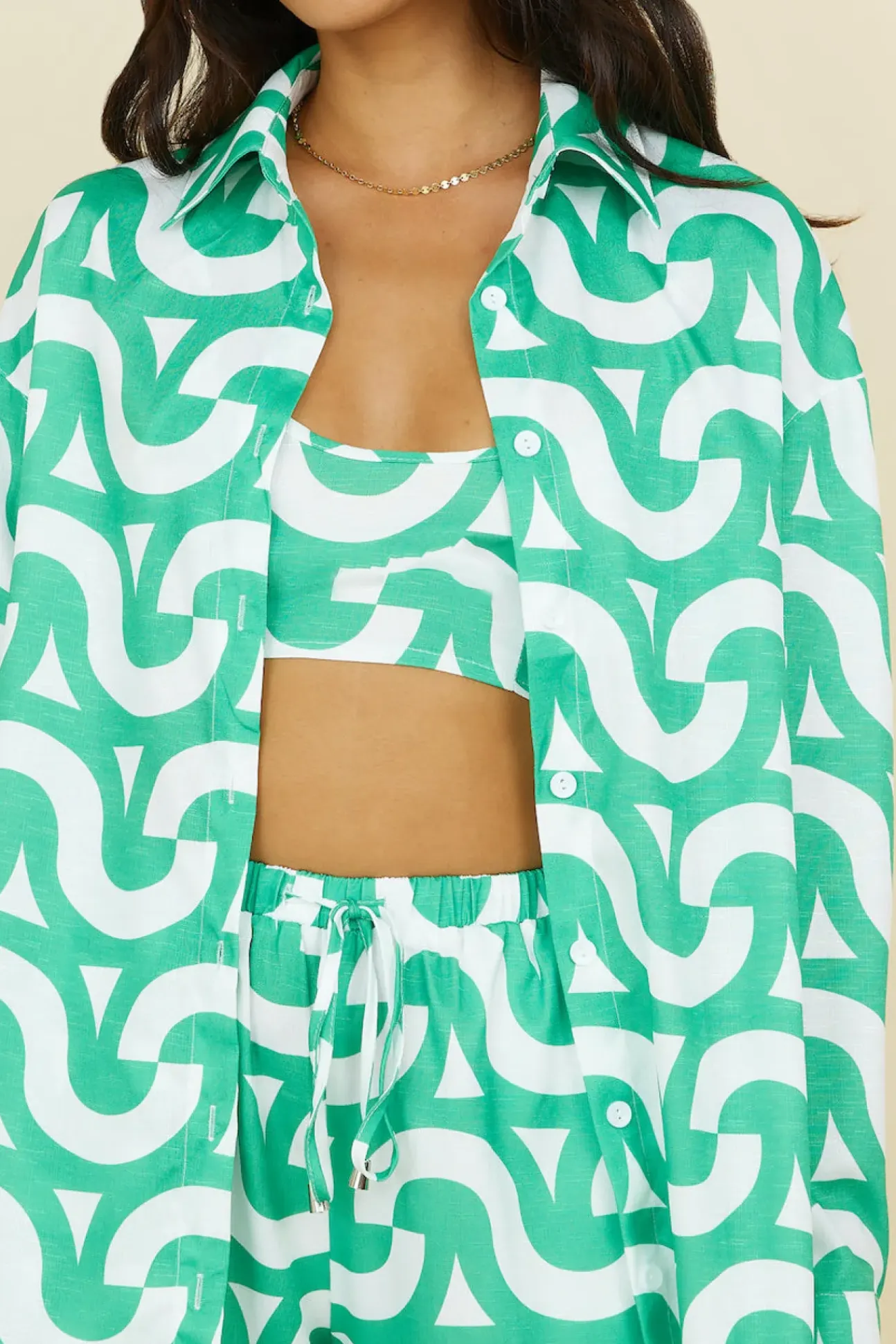 Enchanted Days Crop Top Green