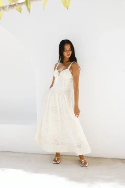 Enchanted Mist Maxi Dress Cream